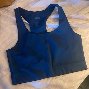 Navy girlfriend collective sports bra medium
